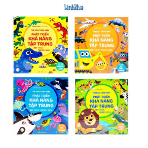 Combo 4 cuốn sách Tư Duy Cho Bé Trò chơi phát triển trí tuệ cho trẻ Tìm kiếm thông minh phát triển khả năng tập trung - Vizibooks