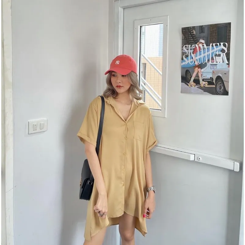 BEFAST ZEC OOTD Wanita Dress JUZI Gigi Shirt Dress Dress