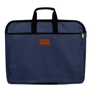 SAVVYSHELF Zipper Canvas Waterproof Durable A4 Size Double Layers File Folder Files Bag Handbag