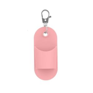 Multipurpose Reusable Silicone Lipstick Keychain Holder Gym Commute Accessory Women Portable Cosmetic Clip Case