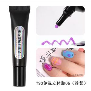 5D Nail Candy Macaron colored solid gel 美甲弹力韩式立体胶软管塑料风免洗糖果色马卡龙色固态凝胶光疗