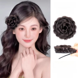 MKEB ซินเธติก คลิปมวยผม ดอกกุหลาบ ธรรมชาติ คลิปผมวิก ใหม่ ฟูฟ่อง วิกผมแบบมวย ผู้หญิง