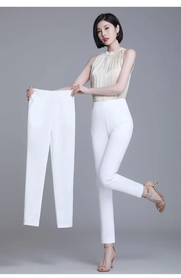 Buy Srishti By Fbb Women's Straight Fit White Pant at Amazon.in