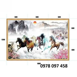 Tranh mã đáo thành công - tranh gạch men