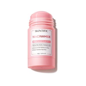 SKINTIFIC - Niacinamide Bright Boost Clay Stick 40g | Brightening Glowing Masker Wajah Komedo Skincare