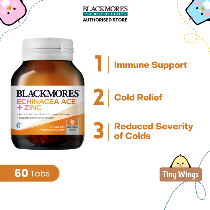 AUTHORIZED STORE Blackmore Echinacea ACE + Zinc 60 Tabs TinyWings.SG