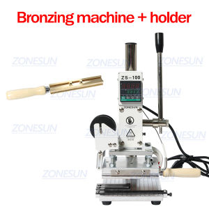 ZONESUN ZS-100 Dual Purpose Hot Foil Stamping Machine Manual Bronzing Machine For Pvc Card Leather Paper Stamping Machine