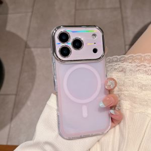Luxury Jelly Bumper Shockproof Magne Case For iPhone 17 Air 16 15 14 Pro Max For Magsafe Wireless Charging Laser Camera Cover
