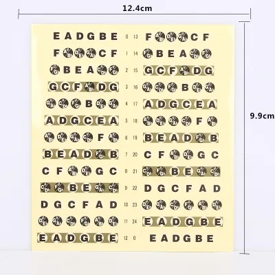Guitar Fretboard Note Decals Fingerboard Frets Map Sticker