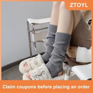 【ZTOYL】 ถุงเท้ายาวแบบกอธิคมีขนปุยสำหรับผู้หญิงถุงเท้ายาวแบบกอธิคถุงเท้าให้ความอบอุ่นสำหรับฤดูหนาว Y2k เลกกิ้งสไตล์กอธิค