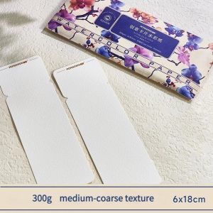 POTENTATE 100% Cotton Pulp Watercolor Paper 300g Medium-coarse Texture Ticket Paper Creative Card DIY Portable Painting Supplies