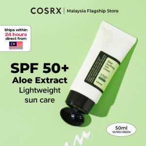 COSRX Aloe Soothing Sun Cream SPF50+ PA++++ UV Shield Aloe Extract Calming Lightweight Texture Hydrating Finish Non-Irritating Moisturizing Daily Facial Sunscreen 50ml