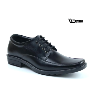 WIBI Sepatu Pria Pantofel Oxfort Formal Tali Kulit 100% Asli Hitam Size 39-43