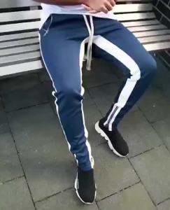 FCHOLA Quần Jogger Nam 2021 Quần Dài Tập Gym Thể Hình Quần Nỉ Nam Thường Ngày Có Khóa Kéo Kẻ Sọc