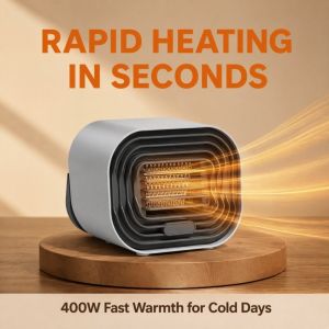 OEUVR Energy Saving Space Heater Portable Fast Heating Electric Fan Heater Fan Heater Small Electric Warmer Bathroom