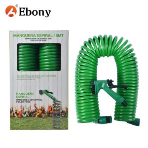 30m EVA Garden Retractable Spring Hose with Spray Gun Cleaning Car Garden Supplies