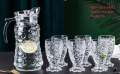Fridge Water Jug Pitcher Glass Tumbler 6pcs Drinking Glass and 1pc Pitcher. 