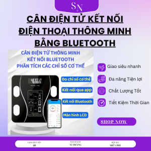 Cân Điện Tử Sức Khỏe Kết Nối Blutooth Cân Đo & Phân Tích Các Chỉ Số Cơ Thể Dễ Dàng Cân Điện Tử Bluetooth Thông Minh Đo Lượng Mỡ Và Nước Trong Cơ Thể Tính Chỉ Số BMI Trọng Tải 180kg Chính Hãng Suno Top