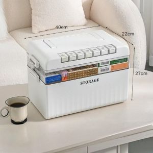 YHOME Kotak Box Obat Besar Transparan Warna Putih 7Days / Portable Tempat Simpan Obat Keluarga P3K K1246 KHM