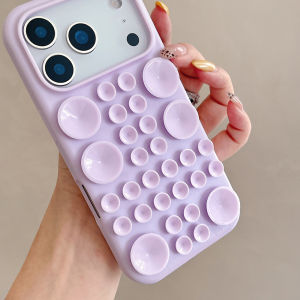 Fashion Shockproof Circular Suction Cup Soft Silicone Phone Case for iPhone 17 16 15 14 13 Pro Max Strong Multi Function Cover