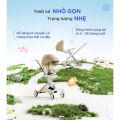 Xe đẩy gấp gọn cho em bé CHILUX M06 Pro - Đèn xe phát sáng, chế độ giảm sốc. Xoay 360 độ. 