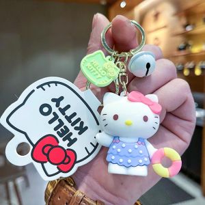 Cartoon Cute HelloKitty Keychain Hello Kitty Bag Pendant Summer Dress Up Series Girl Accessories