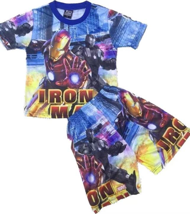 HONGS Baby Kids Character/IronMan T shirt+Shorts For Boy Clothing Set  Summer T shirt Lazada PH