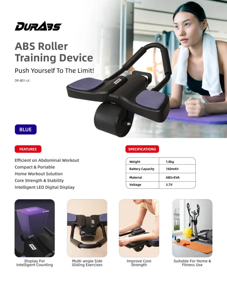 Durabs Abs Roller Training Device Muscle Training with Automatic