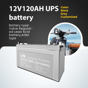 DongJin Power 12V 120Ah UPS Battery DJ12-120 Sealed Lead Acid VRLA AGM Rechargeable Battery for Solar System UPS Backup Telecom Inverter Alarm System