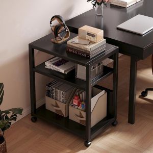 Removable Printer Rack Office 2/3 Layer Storage Rack Multifunctional Monitor Shelf Computer Host Shelf Bookshelf