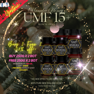 [Cheap BUY 2 FREE 2 gifts] Settlers Honey Manuka UMF 15+ (250g x 4 bot) 100% Pure NZ 麦卢卡蜂蜜 Madu Asli Tulen Gastric Wind 胃痛 胀风 伤口感染 Angin Kembung Luka