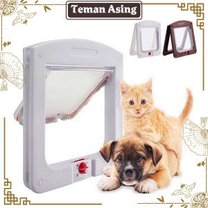 Pintu Kucing Anjing / Medium Pet Door With Tunnel / 4 Way Locking Cocok Untuk Big Cat Small Dog