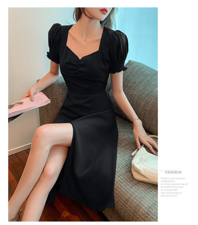 2023%20Summer%20black%20dress%20for%20women%20casual%20dress%20plus%20size%20formal%20dress%20elegant%20puff%20sleeve%20long%20dress%20Korean%20white%20dress%20for%20graduation%20-%20Image%205