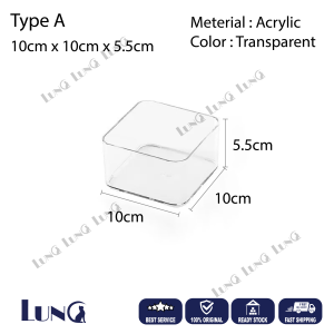 Acrylic Desk Drawer Organizer For Makeup Cutlery Cosmetic Pen Paper Storage Organiser Box