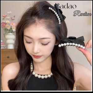 Badao Bow Small Hair Claw Clips Girls Black Ponytail Holder Barrettes Hair Accessories