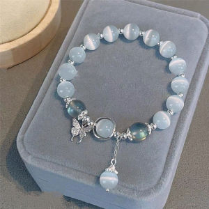 Natural Hetian Jade Graceful and Elegant Happy Event Linmen Safety Buckle Bracelet for Women Luxury Retro Bracelet Beads