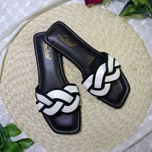 Lidora Store - ZIA Sandal Wanita Teplek Korea Casual Size 36 - 40 Sendal Slop Empuk Flat Cewek Kasual Rumahan Non Slip COD