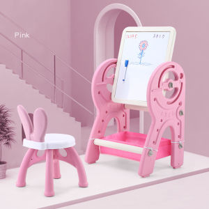 DULEPIG 3 in 1 Multifunctional Book Shelf for Kids Baby Table and Chair for kids with DrawingBoard