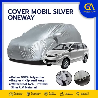 GrosirAuto Body Cover Mobil Sarung Penutup Mobil Avanza Xenia Lama Polyesther Silver Waterproof Anti air debu