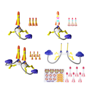 Flying Spacecraft Toy with Pump Outdoor Flying Toy Launching Sport Boy Flying Spacecraft Toy Birthday Gift