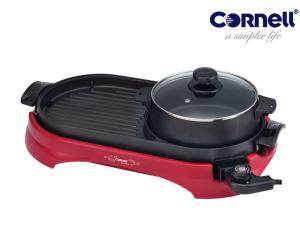 Cornell 2 in 1  Non-stick Coating Plate Pan  Grill Steamboat Grill Pan Stimbot Panggang BBQ 火锅