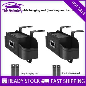 Samurry ✨Hot Sale✨ Multifunctional Car Seat Back Leather Tissue Storage Box Phone And Tablet Stand Place Water Cup Portability Trash Hook Bag