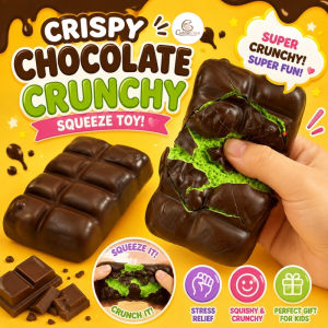 CuddleCove New Crispy Chocolate Crunchy Squeeze Toy Slow Rebound Stress Relief Fidget Squishy Toy for Kids