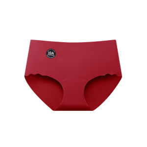 10A Antibacterial Milk Skin Nude Silk Bottom Crotch Underwear Seamless Solid Color Yoga Panties