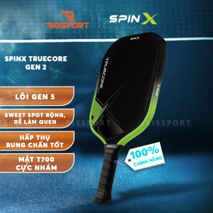 Vợt Pickleball SpinX TrueCore Gen 2 16nn Chính Hãng - Xanh Lá - Ổn Định – Cảm Giác Bóng Rõ – Kiểm Soát
