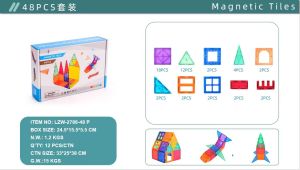 SG seller| 48/78/120PCS Magnetic Building Blocks Tiles Clear Windows 3D Set Construction Creativity Imagination Educational Toys