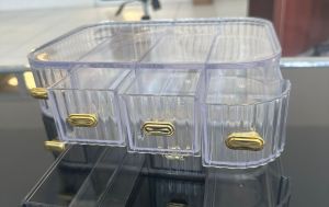 Rak Crystal Rak Meja Serbaguna 4 Laci Susun Wadah Penyimpanan Barang Make Up Rak Kosmetik Tempat Karet Laci Perhiasan Rak Susun 4 Laci Transparant Rak Penyimpanan Alat Tulis Alat Kantor Rak Antik Dan Mewah Kotak Anting