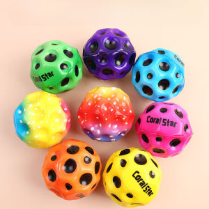 Useful Hole Ball Kids Indoor Outdoor Games Sport Toys PU Anti Gravity Stress Rubber Bounce Ball 66mm Extreme High Bouncing Ball