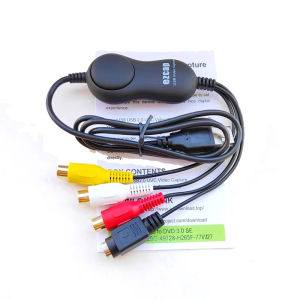 Ezcap USB 2.0 CBVS S-video RCA AV Video Capture Card for DVD VHS V8 Hi8 DVR Player Video Recording