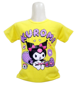 Kaos anak perempuan usia 1-12 tahun motif kuromi//baju anak gambar kuromi terbaru